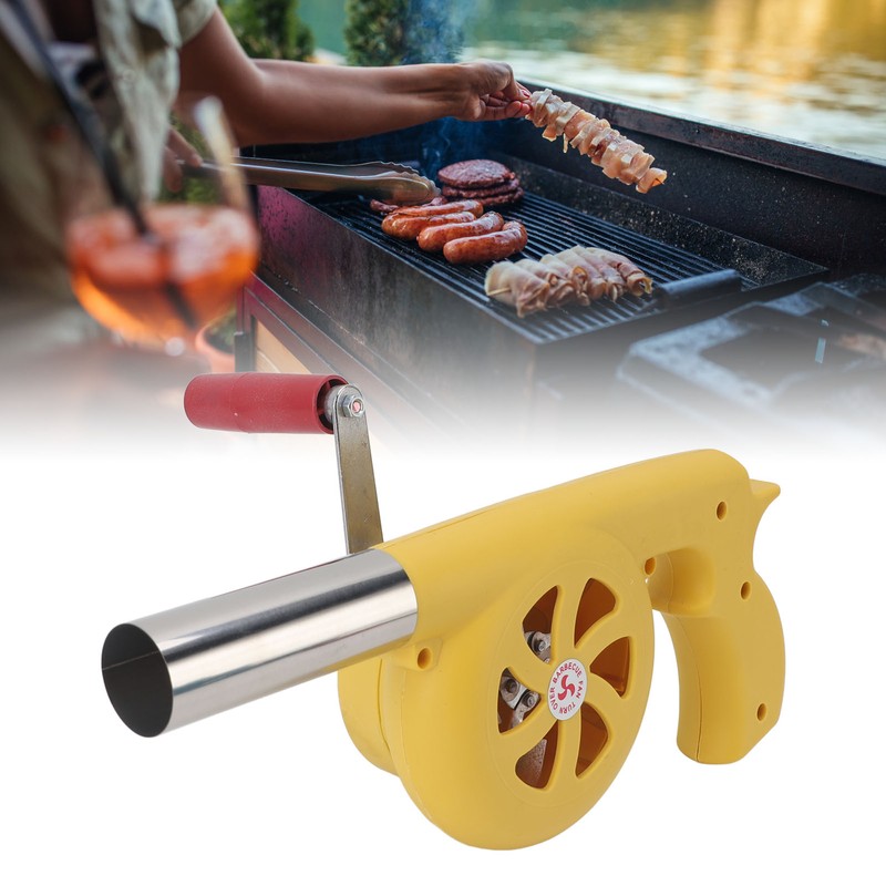 Hand Crank BBQ Fan Increase Firepower Portable Barbecue Air Blower
