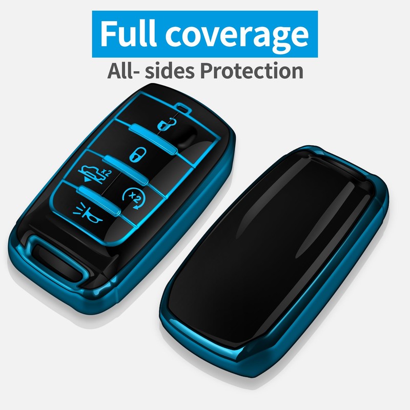 Tukellen for Dodge Key Fob Cover Soft TPU Full Protection