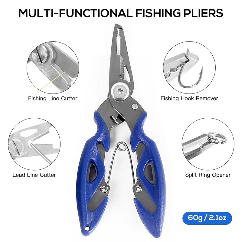 263pcs Fishing Accessories Set with Tackle Box Including Plier Jig