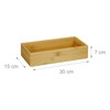 1 x Storage Box Bamboo Stackable Natural Look Storage Box