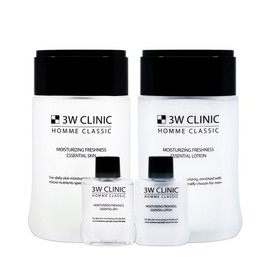3W Clinic Homme Classic Essential Skin Care 2 Piece Set, 1 Set / 3W클리닉 옴므 클래식 에센셜 스킨케어 2종세트, 1세트