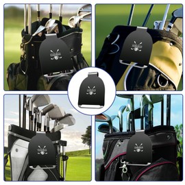 PrecisionMaster Golf Bag Metal Clip Metal Bag Pad, Magnetic Golf Bag Landing Pad Golf Rangefinder Magnetic Clip, Metal Golf Clip for Golf Lovers