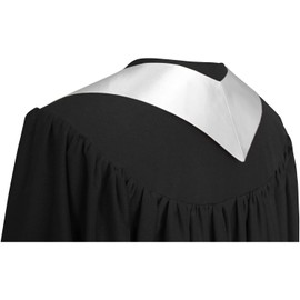 Endea White Graduation Stole - Plain Color, Unisex, 62" Graduation Sash (White)