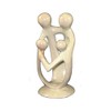 The Friendly Trading Co Family of Four Sculpture in Stone 4 inch / 10 cm tall. Hand made with Storycard