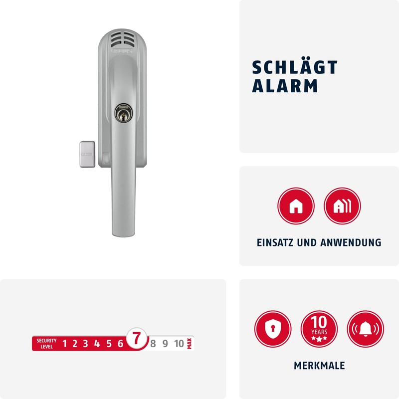 ABUS FG300 373732 Lockable Window Handle AL0125, Keyed Alike, Brown,