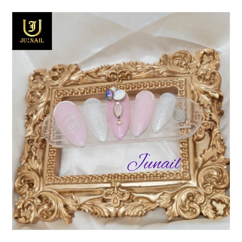 ❣Lovely Pink Handmade Nail Tips - Short Round / ❣러블리핑크