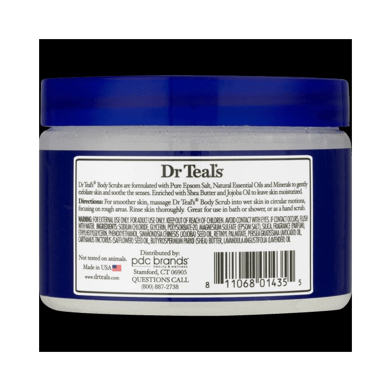 Exfoliante corporal Dr. Teal's con lavanda 454 g