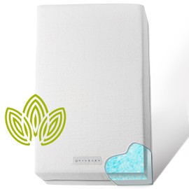 Organic Cotton Dual-Sided Crib Mattress | 2-Stage Premium Memory Foam CertiPUR-US Hypoallergenic Baby Mattress, Firm Support for Infant, Cooling Gel for Toddler, Waterproof Washable Cover, 52x27.5x5.5