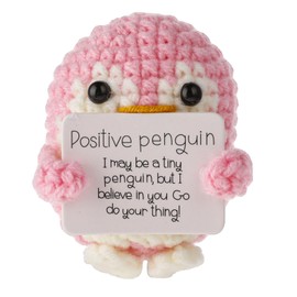 Funny, Positive 3 Inch Mini Penguin Crochet, Knitted Wool Cute Penguin Doll - Cheer Up New Year Birthday Gifts & Party Decoration