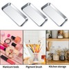 ZHENGYYUU 4 Pcs Small Instrument Tray, Stainless Steel Rectangular Laboratory