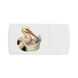 'Stork with Baby' Pill Box with Tablet Splitter (PI00032841)