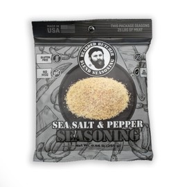 Bearded Butchers Sea Salt & Pepper Seasoning - DIY Seasoning For Sausages and Snack Meats Like Breakfast Sausage, Ring Bologna, Snack Sticks, and More! This 9.0 oz Bag Seasons Up To 25 lb Of Meat!