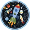 Unique 73265EU Eco-Friendly Paper Plates-23 cm-Outer Space Party-8 Count (Pack