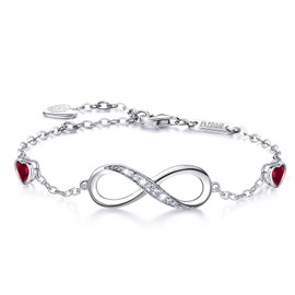 Billie Bijoux Infinity Love Bracelets for Women 925 Sterling Silver Womens Bracelet Love Symbol Charm Adjustable Bracelet Jewelry