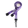 PCL Media ltd® Purple Staff Lanyards With Safety Breakaway Clip