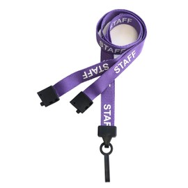 PCL Media ltd® Purple Staff Lanyards With Safety Breakaway Clip Staff Lanyard
