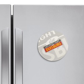 Unbranded Duisburg Retro Travel Tin Sign | 4'' X 4'' Round Decorative Magnet