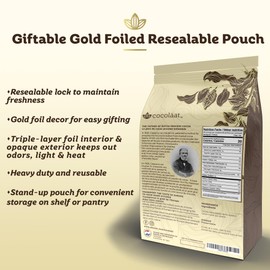 Cocoläat Tuxedo Black Cocoa Powder | Culinary Grade for Bakers, Pastry Chefs, & Chocolatiers | Natural Substitute For Black Food Coloring | Heavy Dutch Process Cocoa Powder With Strong Chocolate Taste | Resealable Stand Up Pouch | 12 oz / 340 g