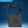 Nuodan High Pressure Rain Shower Head with 6'' Shower Arm