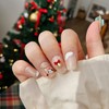 Character Christmas handmade nail tips - Long Square / 캐릭터
