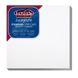 Loxley 10 x 10-inch Deep 36 mm Edge Ashgate Chunky Stretched Artists Canvas, White