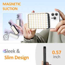 WOWLED 4 In 1 Selfie Light, 128 LEDs Bright Phone Camera Fill Light with Magnetic Ring, Clip On Selfie Light Desk Lamp for TikTok/YouTube/Video/Make Up/Zoom Call/Vlog/Webcast/Filming Light