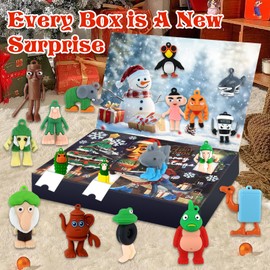 Audasi 24Pcs Italian Brainrot Advent Calendar 2025, Tung Tung Tung Sahur Figures Italian Brainrot Toys Action Figures Set Creative Desk Decorations for Kids Fans Friends Christmas Surprise Gift