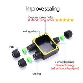 Junction Box Waterproof IP68 Outdoor Black