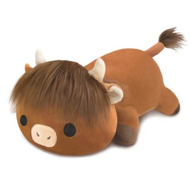 Xfrog Weighted Highland Cow Plush, Weighted Highland Cow Stuffed Animals for Babies, Cute Plushies Toy Gift for Kids Adults 35CM