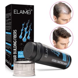 Hairline powder Hair fiber natural hair fiber Apply to men women Get thick hair Conceals Hair Loss (Black)