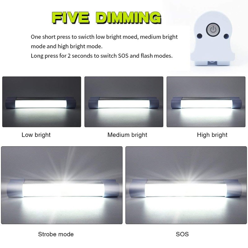 LETOUR Rechargeable Light LED Tube Magnetic Light 4000Lumens 5200mAh 5