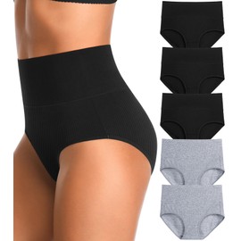 OPIBOO High Waisted Underwear for Women Comfy Postpartum C Section Control Top Panties Cotton Comfort Maternity Tummy Control Briefs