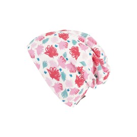 Sterntaler Girls Floral Slouch Beanie, ecru