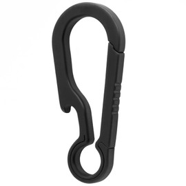 PJYTAC Black Titanium Carabiner Keychain, Minimalist Keychain Key Clip EDC Quick Release Hooks with Bottle Opener Key Holder for Men and Women