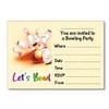 (Pack of 20) Bowling Party Invitations - Single Sided Birthday