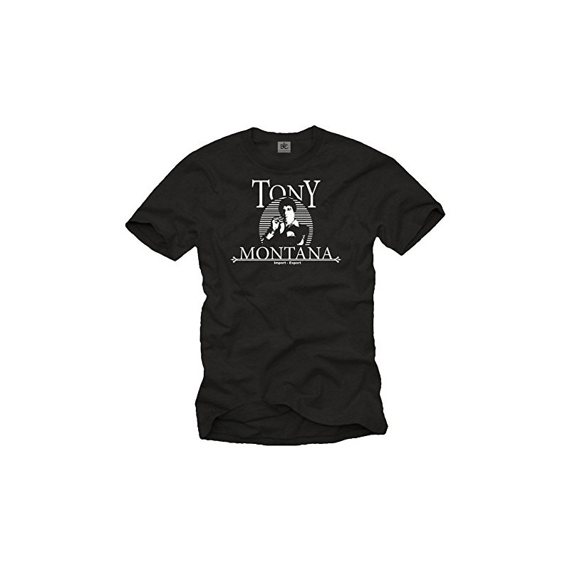 Cool retro t-shirt for men TONI MONTANA logo size M