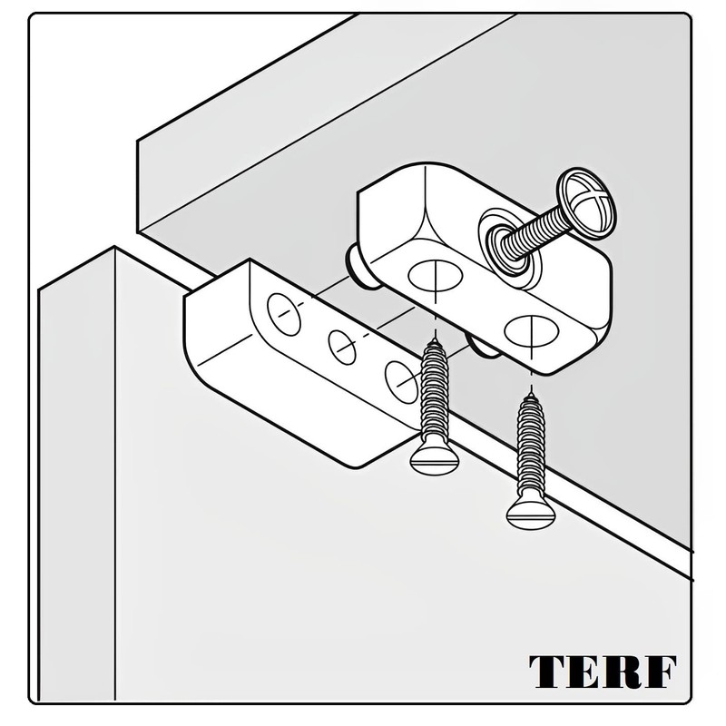 TERF® Heavy Duty Knockdown Fitting Beige Wood & Furniture Jointing