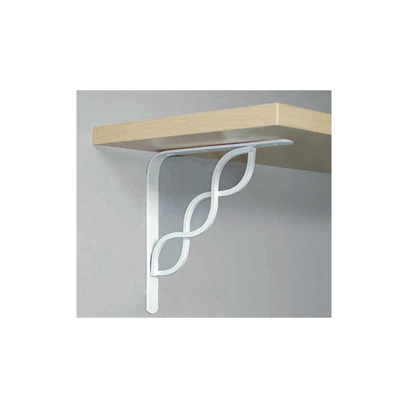 John Sterling Scroll Style Decorative Shelf Bracket, 6-inch, Warm White,