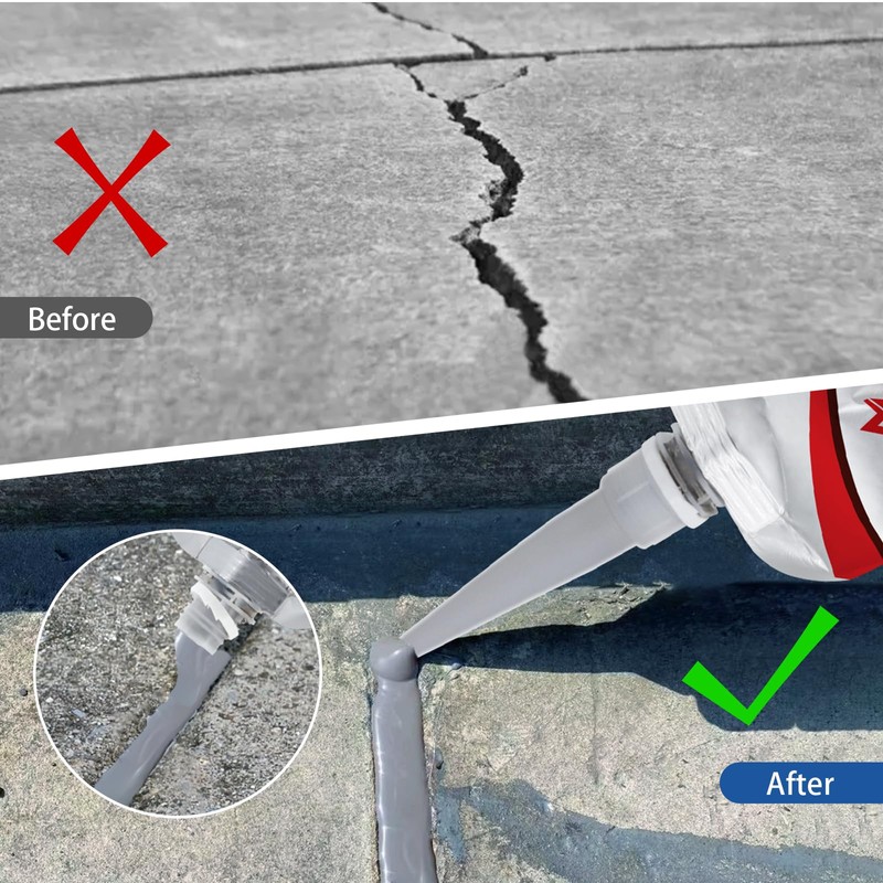 Concrete Crack Sealant, Premium Concrete Crack Filler, Weather-Resistant Caulking Glue,Quick-Drying