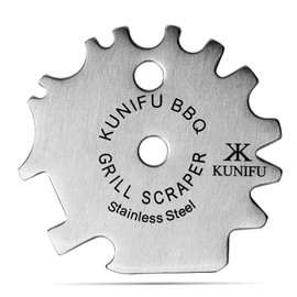 KUNIFU BBQ Grill Scraper, Stocking Stuffers, Bristle-Free for Griddle, Kitchen Gadgets Cleaner, Camping Accessories, Ideal Gifts for Christmas, for Men, Dad, Husband, Boyfriend, Fathers Day