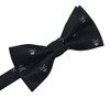 Hello Tie Men's Bowtie Skull Pattern Design Bow Ties, White