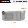 Sun Visor for 2007-2011 Toyota Camry Without Sunroof, Left Driver