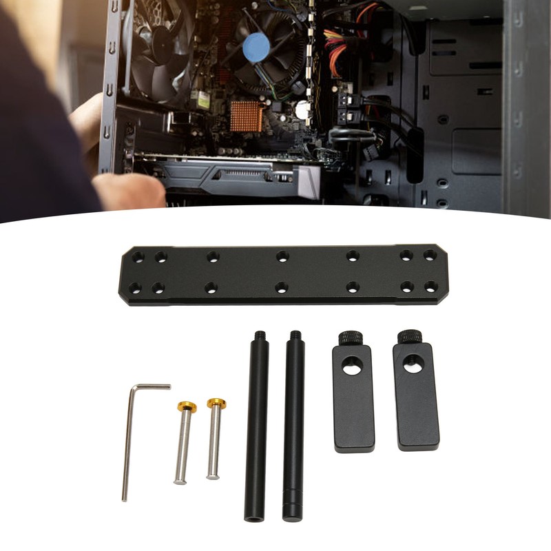 Graphics Card Support Bracket with Rubber Pad Porous Position Adjustment