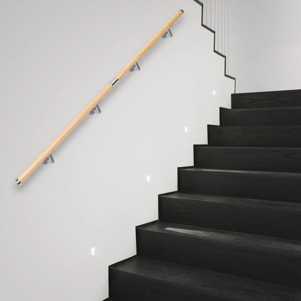 Unbranded 6.6FT Wood Handrail For Step Stair Railing Hand Rail