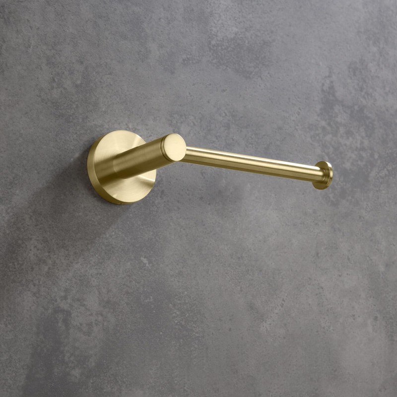 KIBI Circular Toilet Paper Holder for Bathroom Solid Brass Wall