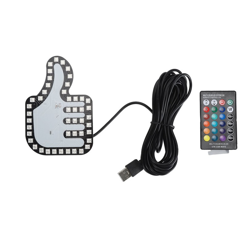 Car Hand Gesture Light LED Sign Finger Light Window Gesture