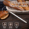 Jillmo Danish Dough Whisk, 12inch Stainless Steel Bread Whisk