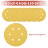 A ABSOPRO 6 Inch 6-Hole Sanding Discs Round Velcro Sandpaper