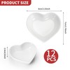 Axigundaone 12 Pcs Ceramic Heart Shaped Bowl, 1.8Oz Heart Shaped