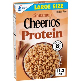 Cheerios Protein Cereal, Cinnamon, 8g Protein, Large Size, 11.2 oz